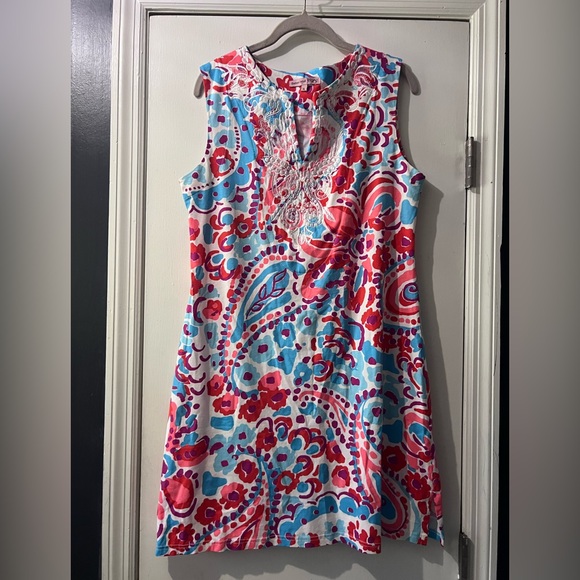 Vibrant  Vintage Sleeveless Paisley Mini Dress - Picture 1 of 3